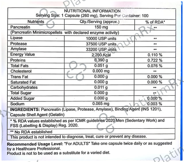 Pancrehenz 10000 Capsule 10s