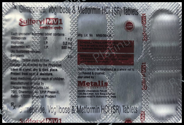 Sulforyl MV 1mg/500mg/0.2mg Tablet