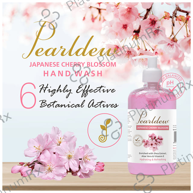 Pearldew Japanese Cherry Blossom Handwash (500ml Each) 1 Bottle