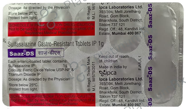 Saaz DS 1000mg Tablet GR 10s