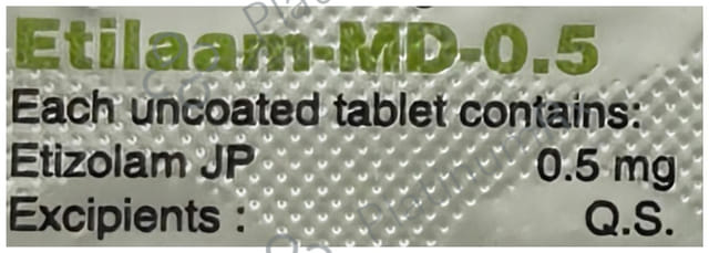 Etilaam 0.5mg Tablet MD