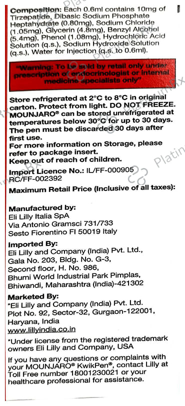 Mounjaro 10mg KwikPen 0.6ml