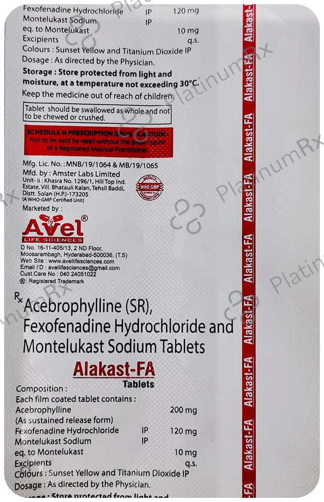 Alakast FA 10/120/200mg Tablet 10s