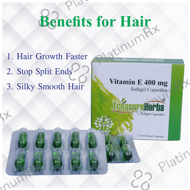 TreasureHerbs Vitamin E 400mg Capsule 20s