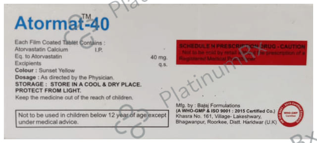 Atormat 40mg Tablet 10s
