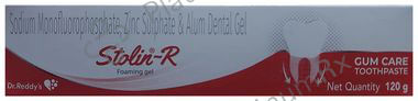 Stolin R Foaming Dental Gel For Teeth & Gum Care 120gm