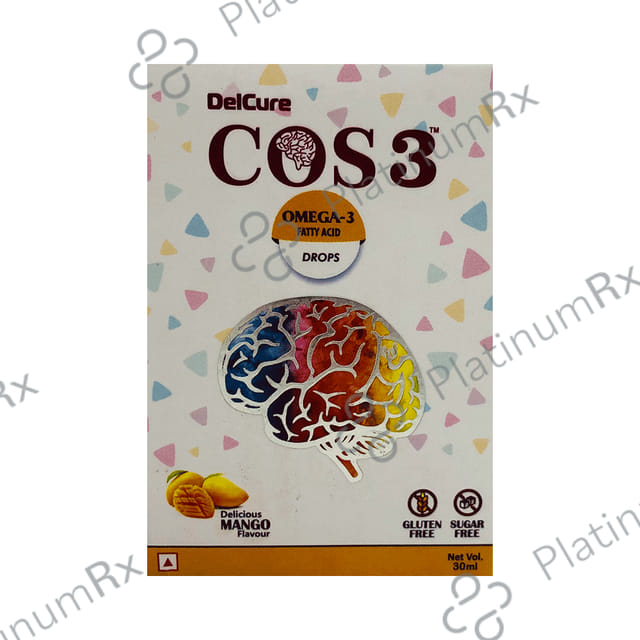 Cos 3 Drop Gluten & Sugar Free Delicious Mango Flavour Drop 30ml