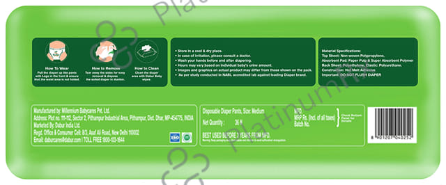 Dabur Baby Super Pants with Aloe Vera, Shea Butter & Vitamin E - Size Medium