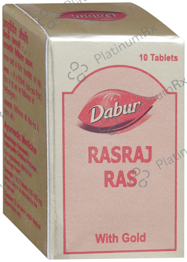 Dabur Rasraj Ras with Gold Tablet 10 tablets