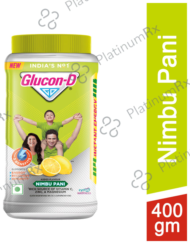 Glucon D Instant Energy Nimbu Pani Flavour Powder 400gm