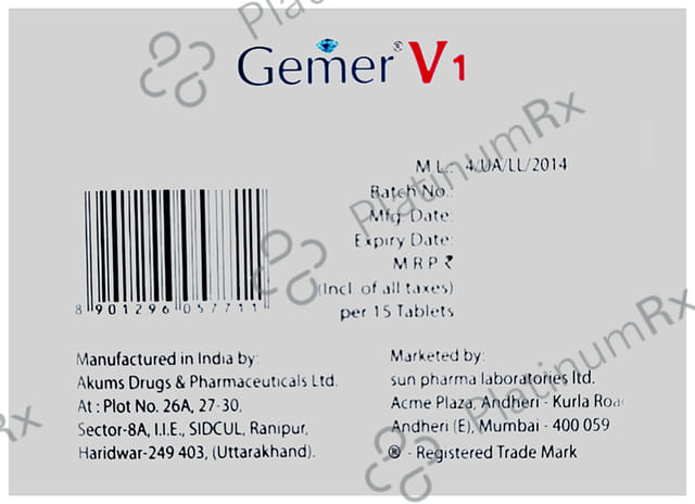 Gemer V 1/500/0.2mg Tablet ER 15s