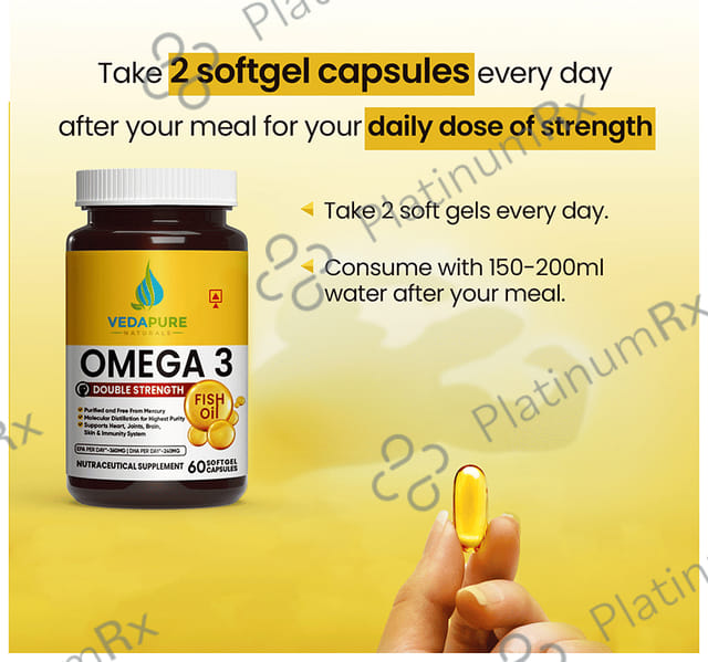 Vedapure Omega 3 Fish Oil Softgel Capsule 60s
