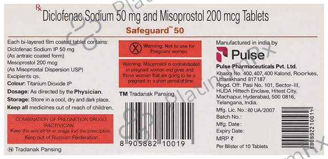 Safeguard 50mg/200mcg Tablet 10s