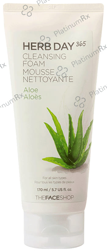 The Face Shop 365 Foaming Cleanser - Aloe & Greentea, Face Wash That Hydrates Skin & Maintains Ph Level Aloe