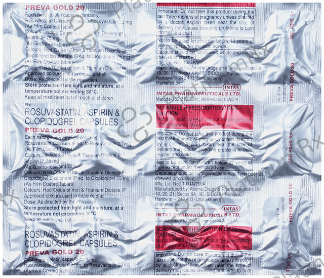Preva Gold 20/75mg Capsule 15s