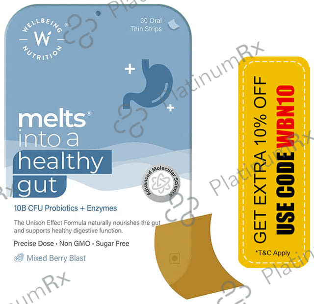 Wellbeing Nutrition Melts Into Healthy Gut Mixed Berry Blast Sugar Free