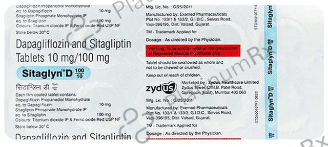 Sitaglyn D 10/100mg Tablet 10s