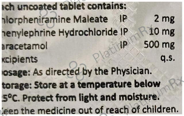 Delcon Plus 2/500/10mg Tablet 10s