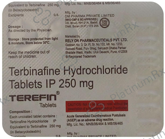 Terefin 250mg Tablet 7s