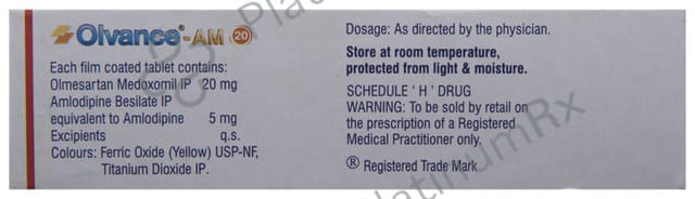 Olvance AM 20 5/20mg Tablet 10s