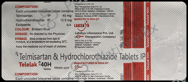 Telelak H 40mg/12.5mg Tablet