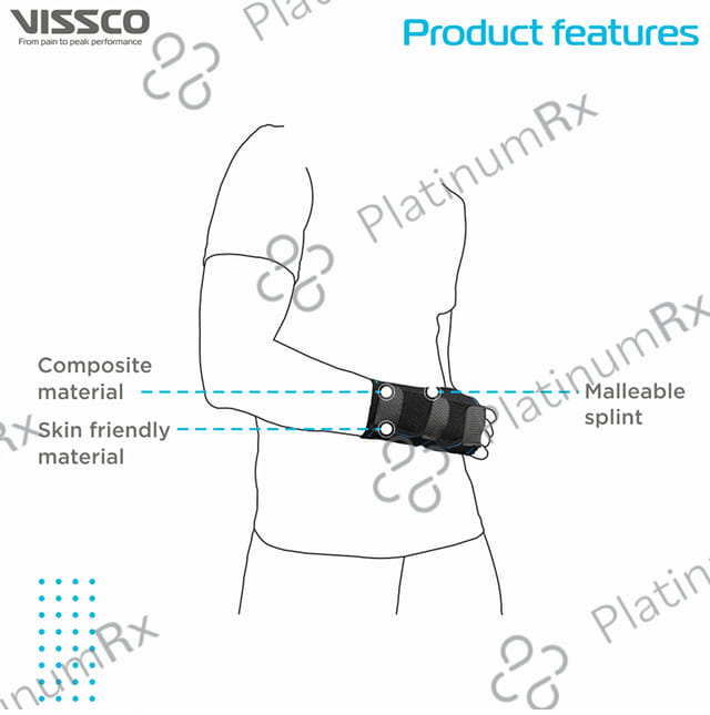 Vissco Core 0602 Elastic Wrist Splint (Short) Black Universal