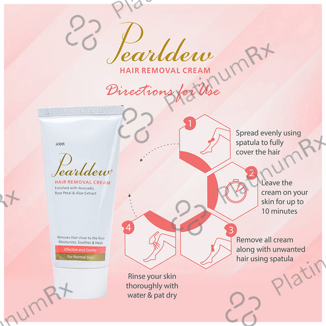 Pearldew Hair Removal Cream (60gm Each) 4 Tubes