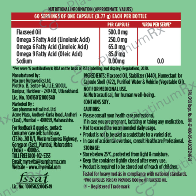 Revital Omega 3 Capsule 60s