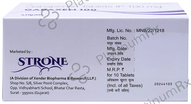 Gabaxen 100mg Tablet 10s