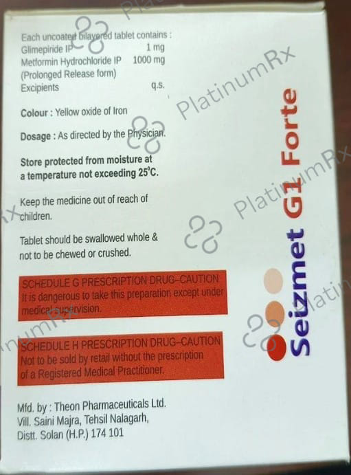 Seizmet G 1/1000mg Forte Tablet PR 15s