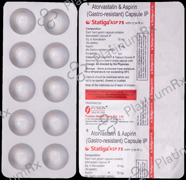 Statiga ASP 10/75mg Capsule 10s
