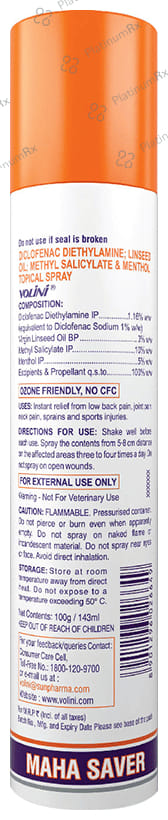 Volini Spray for Sprain, Muscle and Joint Pain 100gm