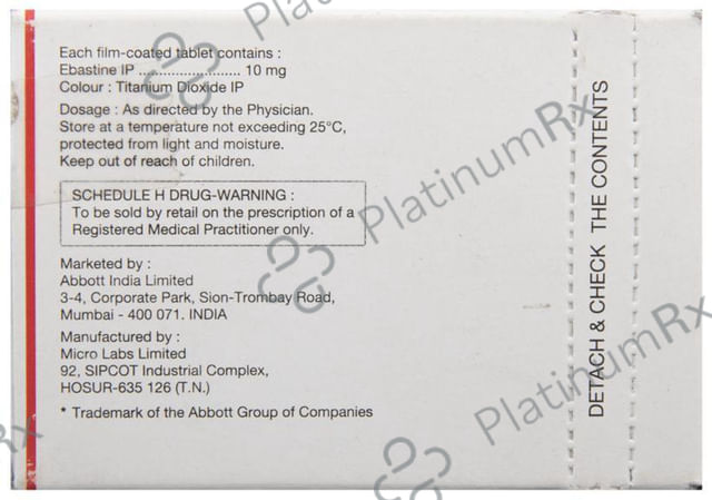 Ebasil 10mg Tablet 10s