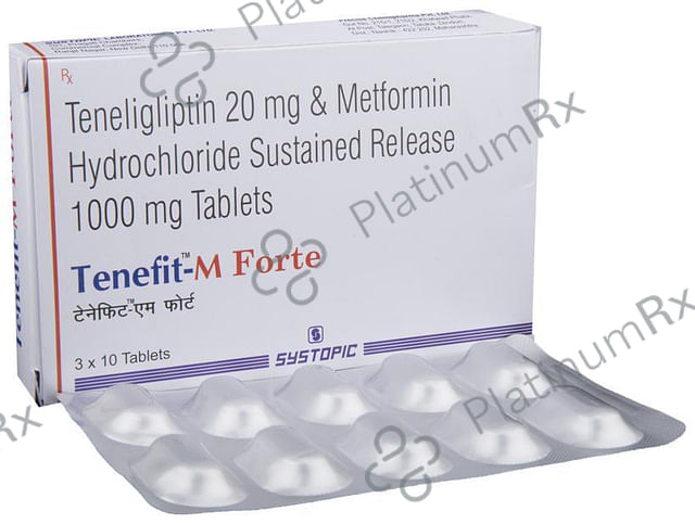 Tenefit M Forte 1000/20mg Tablet SR 10s