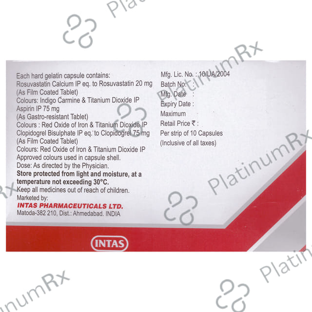 Preva Gold 20/75mg Capsule 10s