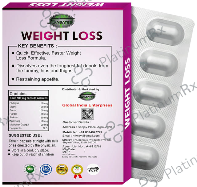 Sabates Weight Loss Capsule 10 capsules