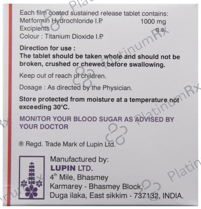Gluconorm 1gm SR Tablet 15s