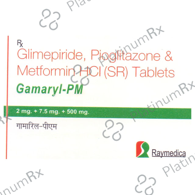 Gamaryl PM 2/500/7.5mg Tablet SR 10s