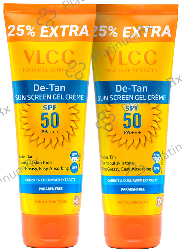 VLCC Natural Sciences De-Tan Sun Screen Gel Cream (100gm Each) SPF 50 PA+++
