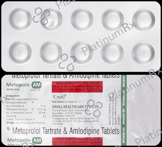 Metopole AM 5/50mg Tablet 10s