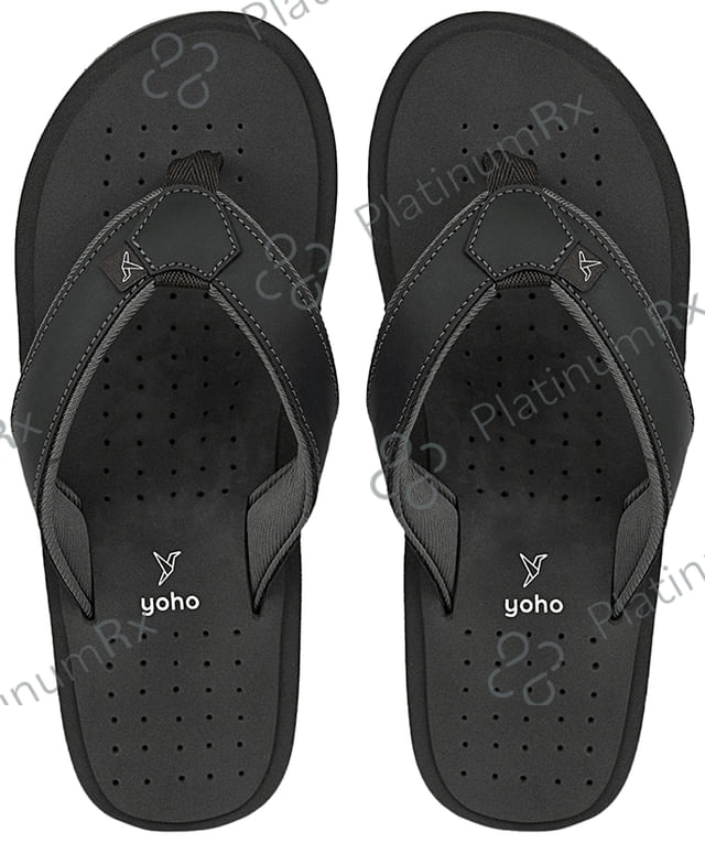 Yoho Lifestyle Ortho Soft Comfortable and Stylish Slipper for Men with Arch Support 11 Monsoon Grey