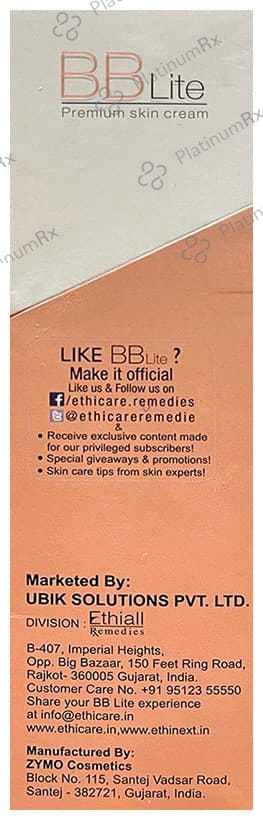 Bb Lite Premium Skin Whitening & Anti Ageing Cream SPF 25 Cream 50ml