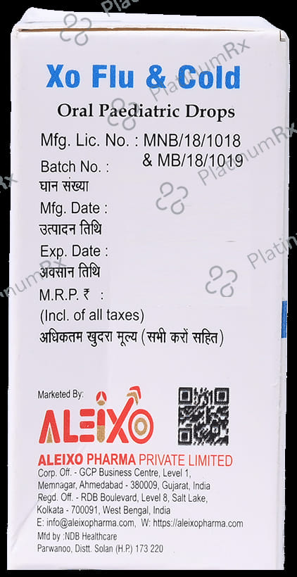 XO Flu & Cold Oral Drops