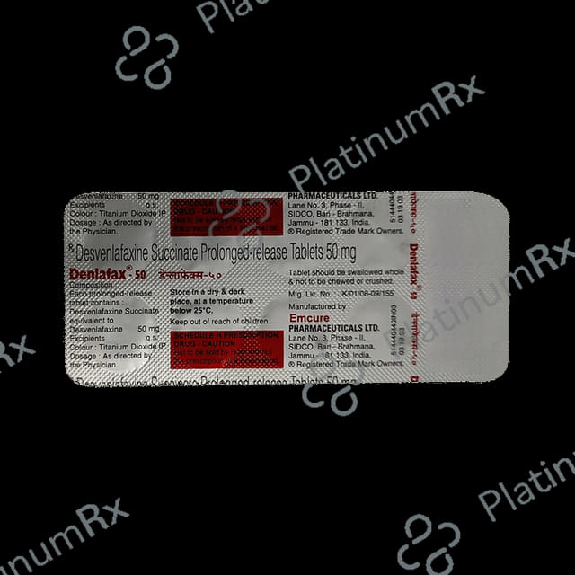 Denlafax 50mg PR Tablet 10s