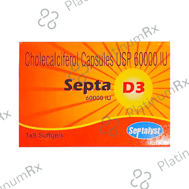 Septa D3 Soft Gelatin Capsule 8 Soft Gelatin Capsule