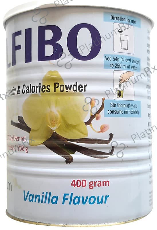 Alfibo High Protein & Calories Vanilla Flavour Powder 400gm