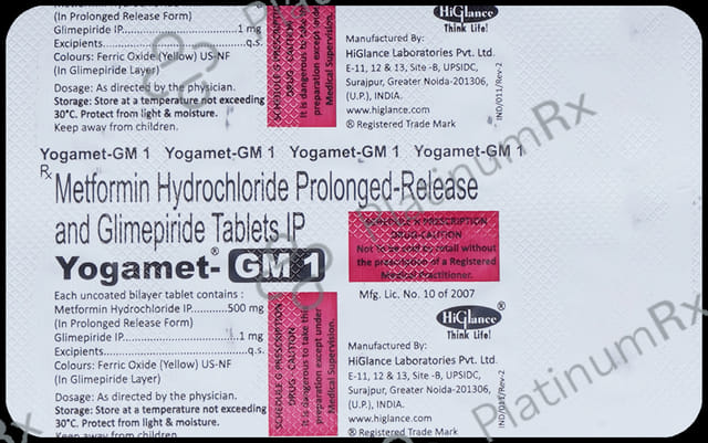 Yogamet-GM 1 Tablet PR