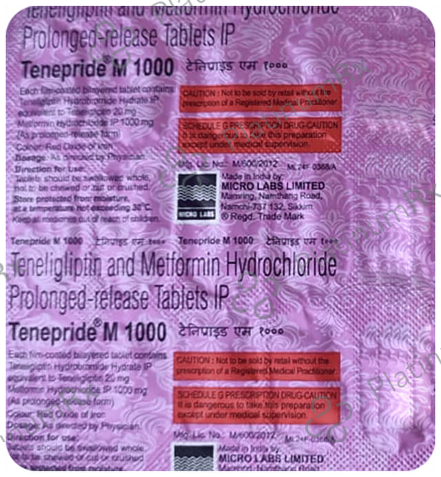 Tenepride M 1000/20mg Tablet PR 15s