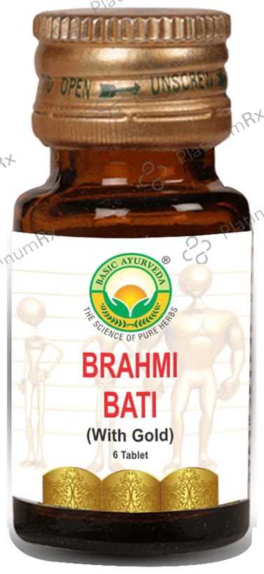 Basic Ayurveda Brahmi Bati with Gold 6 tablets
