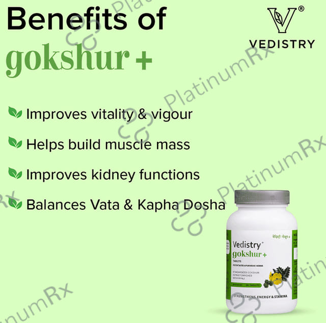 Vedistry Gokshur+ Tablet for Energy & Stamina Booster